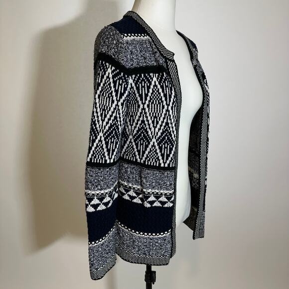 Christopher & Banks Navy Blue Open Front Cardigan Sweater Womens Petite Small PS - Picture 2 of 14